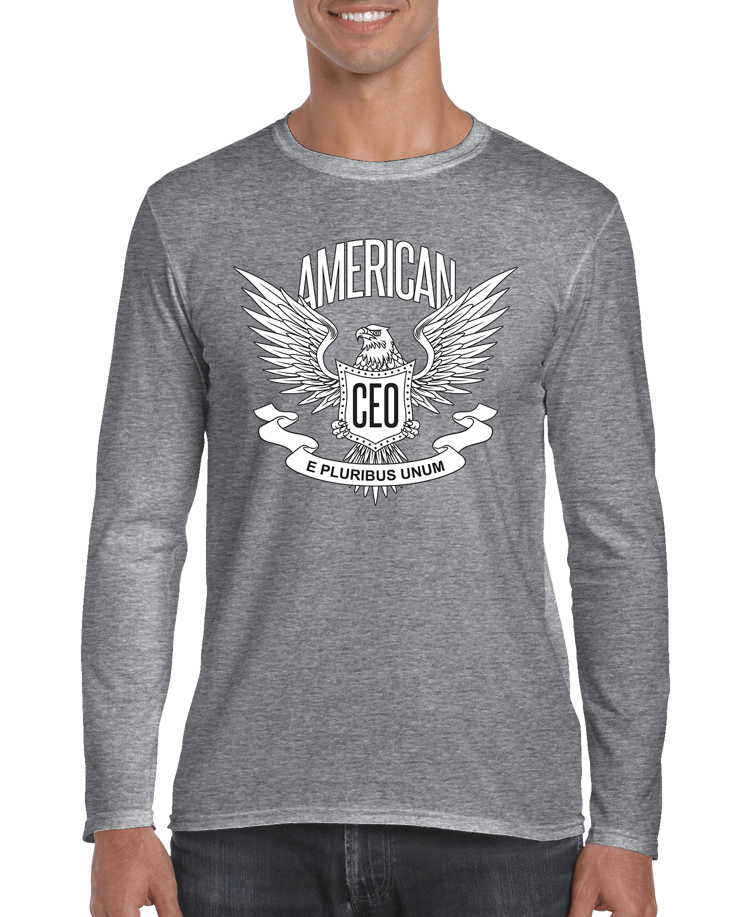 American CEO Patriotic Eagle Men's Long Sleeve Shirt